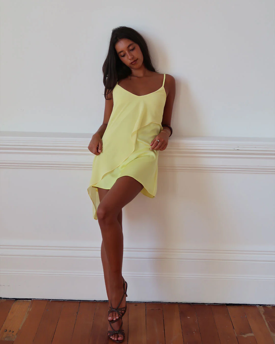 Aria Mini Dress | Lemon - Image 5