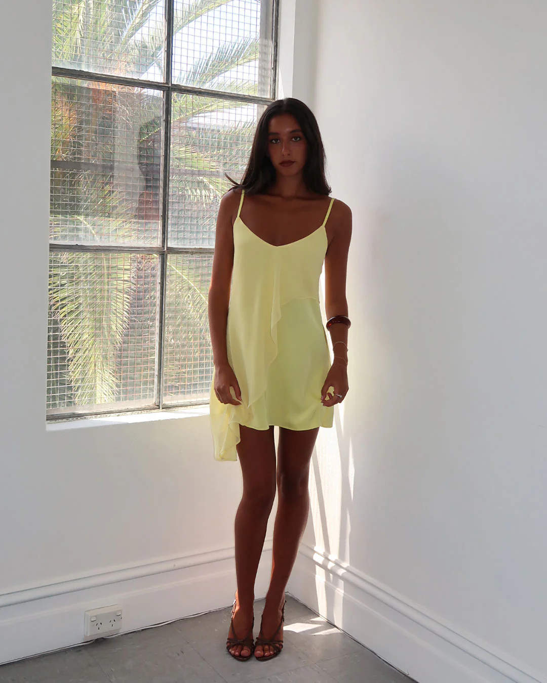 Aria Mini Dress | Lemon - Image 7