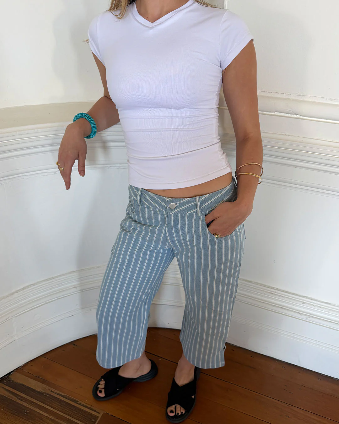 Clover Pant | Denim Stripe - Image 5