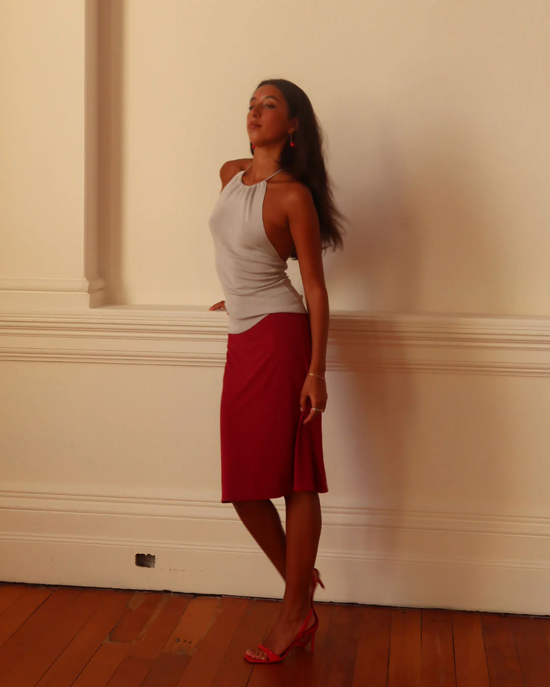 Harper Knit Halter Top | Stone - Image 10