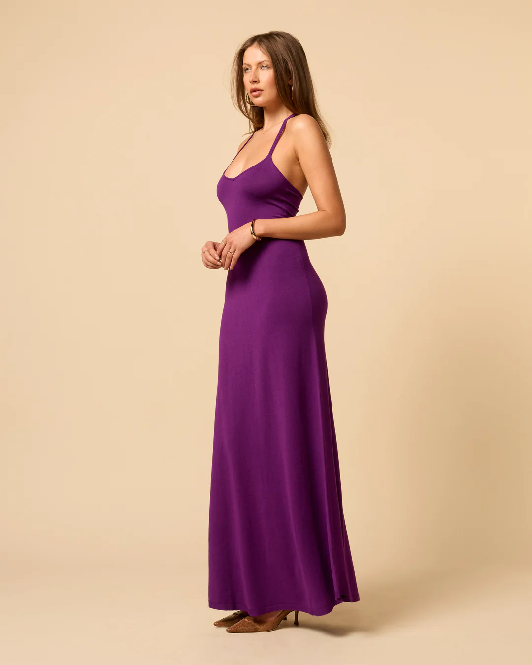 Madeline Maxi Knit Dress | Grape - Image 12