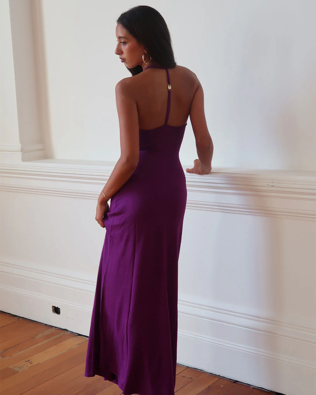 Madeline Maxi Knit Dress | Grape - Image 4