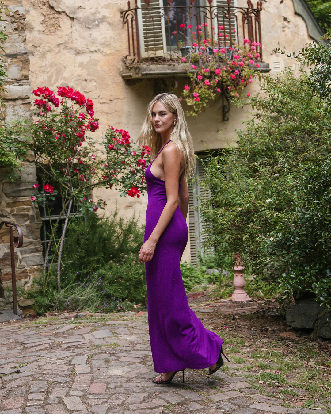 Madeline Maxi Knit Dress | Grape - Image 8