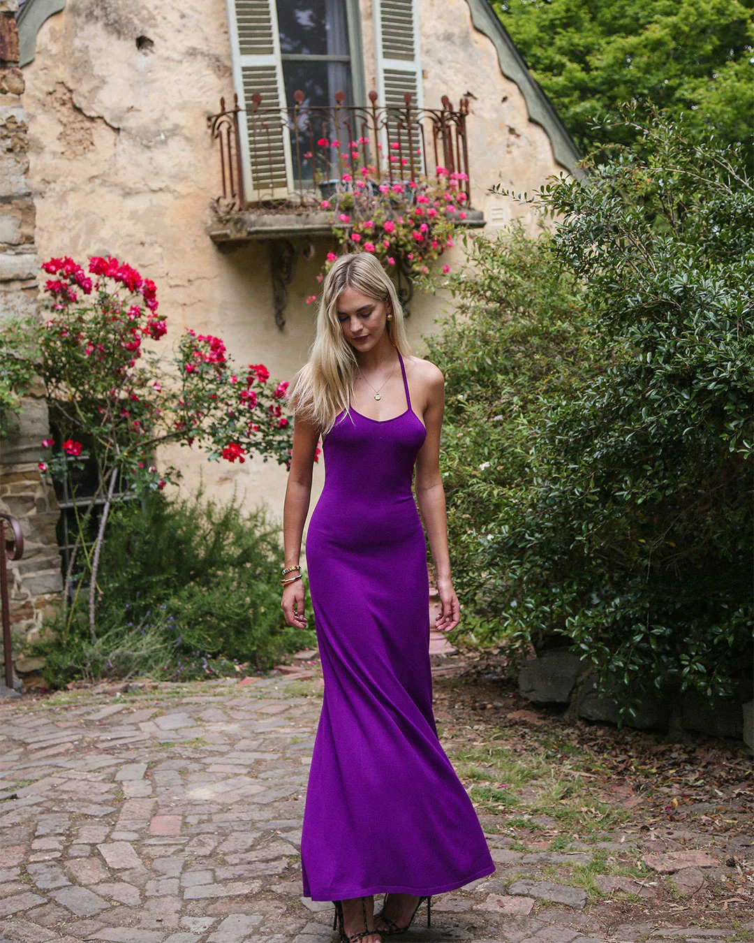 Madeline Maxi Knit Dress | Grape - Image 9