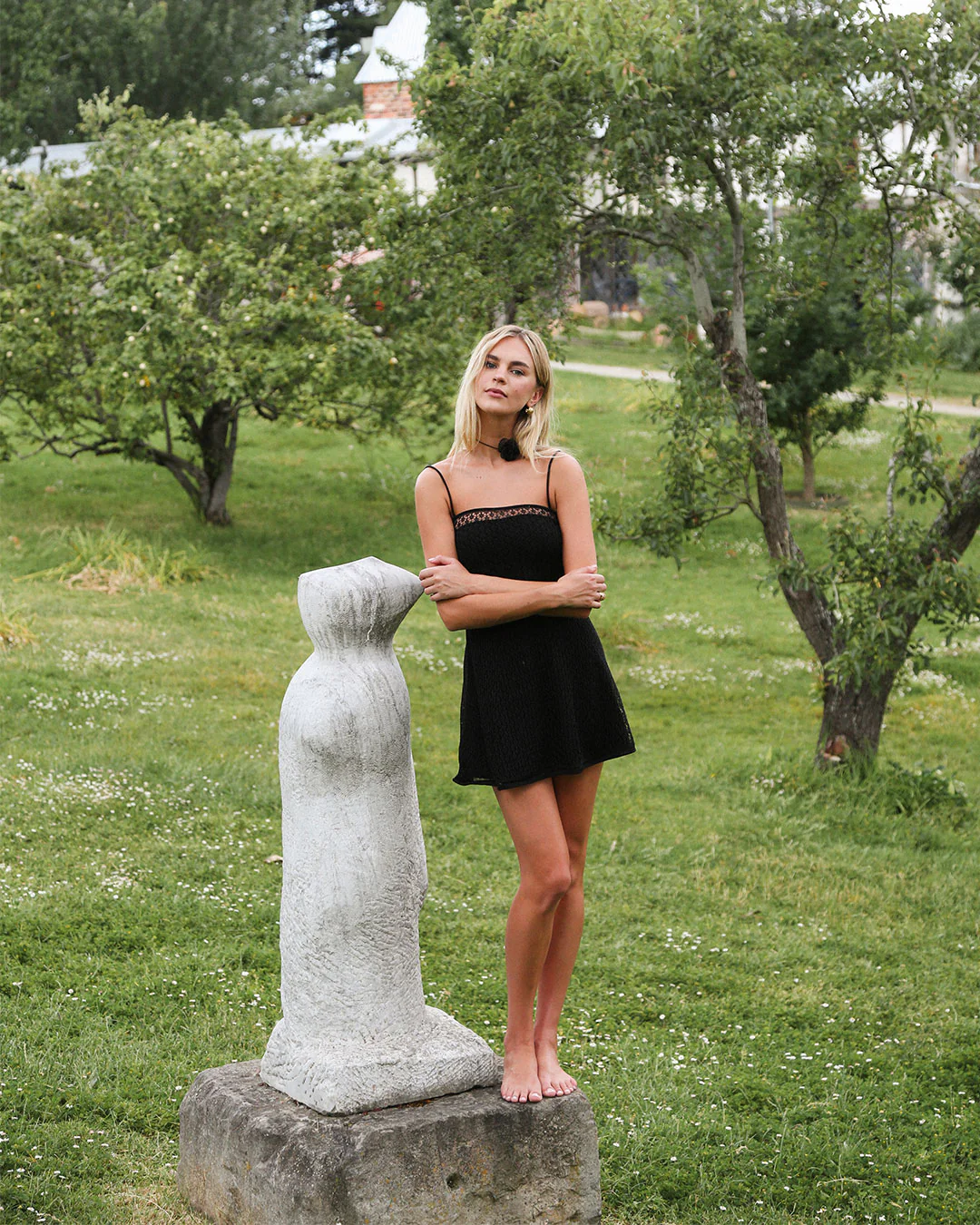 Paige Knit Mini Dress | Nero - Image 4